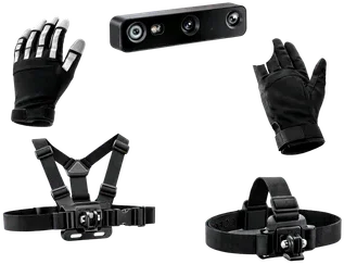 Tactile glove + head/chest vision kit