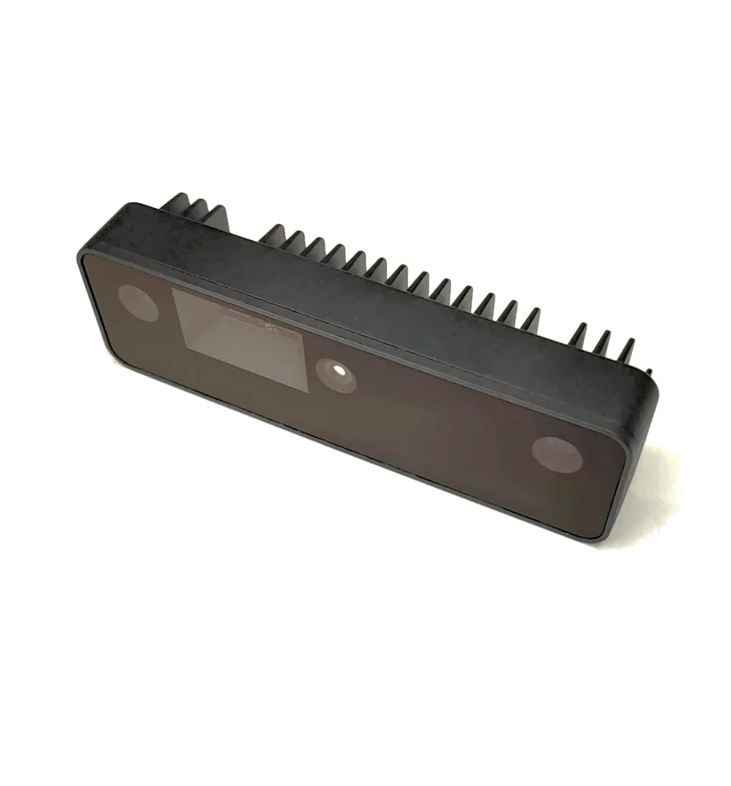Active-stereo depth + AI camera