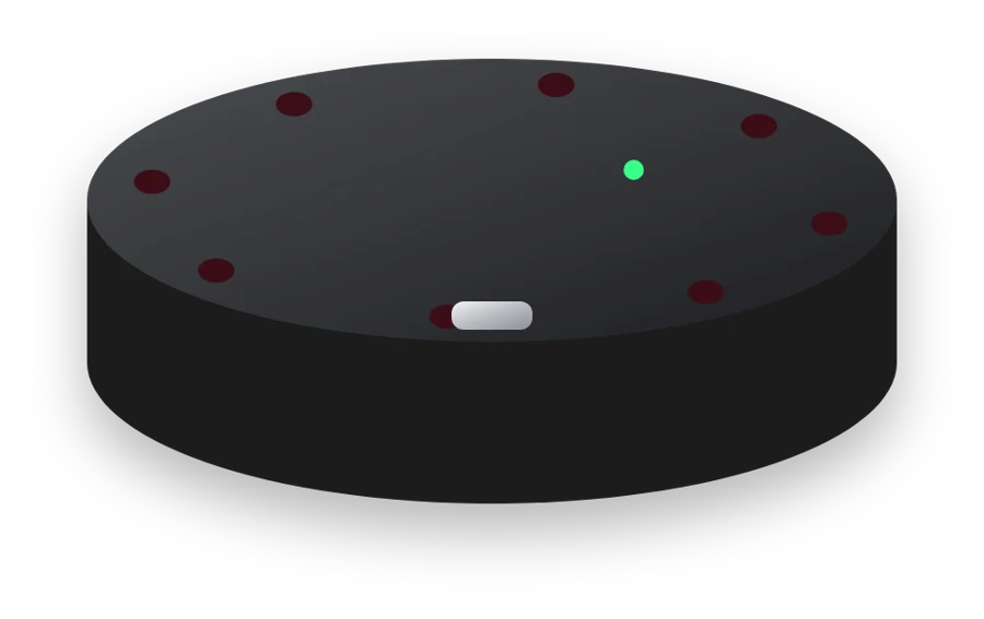 Reference design: 850 nm LED + UWB tracker puck