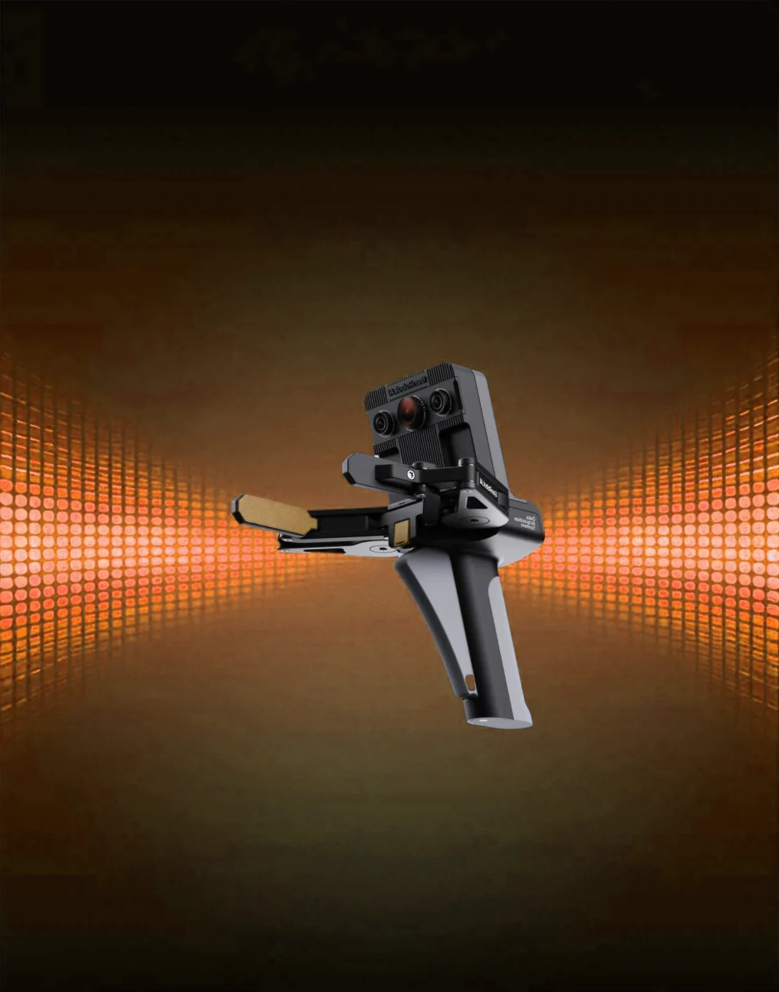 Handheld UMI gripper: 180° binocular + full tactile skin